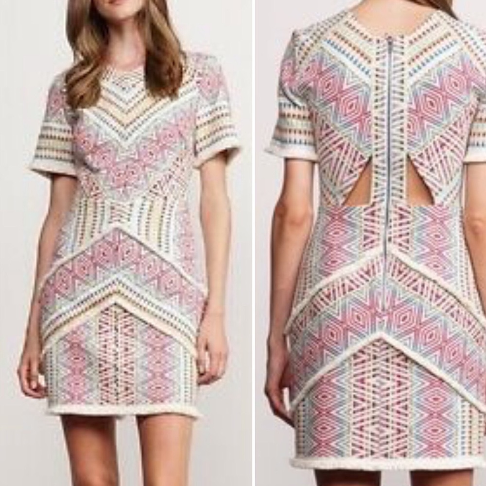 🔥Adelyn Rae Multicolor Fringe Body Con Minidress